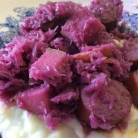 Sausage Smothered in Red Cabbage image