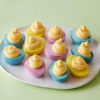 Colorful Naturally-Dyed Deviled Eggs image