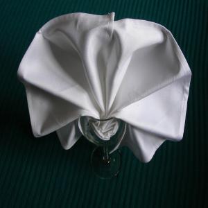 Serviette/ Napkin Folding, Set Into a Wine Glass image