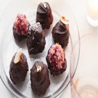 Raspberry Macaroons in Chocolate Shells image