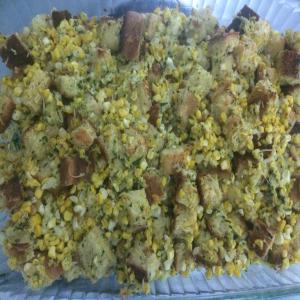 Corn and Challah Stuffing with Fried Sage_image