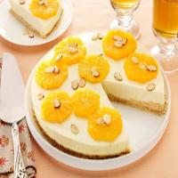 No Bake Orange Cheesecake with Toasted Almonds_image