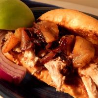 Apple Cider Pulled Pork with Caramelized Onion and Apples image