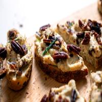 Cream Cheese Sandwiches With Dates, Pecans and Rosemary image