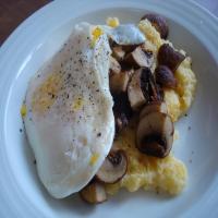 Parmesan Polenta With Eggs and Roasted Mushrooms image