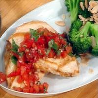 Tuscan Chicken with Tomato-Basil Relish and Toasted Almond Broccoli image