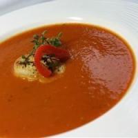 Roasted Red Pepper and Tomato Soup image