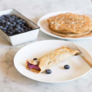 Low Carb Crepes with Blueberry Cream Cheese Filling - A Girl Worth Saving_image