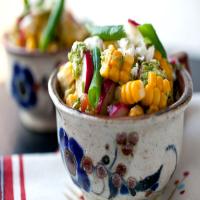 Corn and Green Bean Salad With Tomatillo Dressing image
