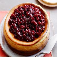 Creamy Cheesecake with Cranberry Compote image