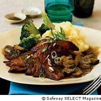 Broiled Flank Steak with Mushroom Sauce_image