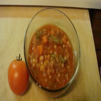 Hearty Spicy Tomato Vegetable Soup image