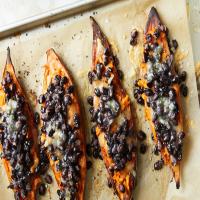 Loaded Sweet Potatoes With Black Beans and Cheddar_image