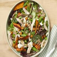 Chicken Salad with Roasted Chickpeas and Carrots image