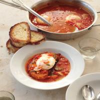 Tomato Soup with Poached Eggs image