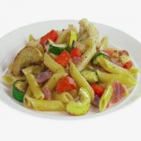 Penne with Roasted Vegetables and Prosciutto image