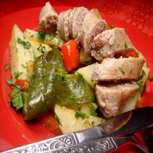 Roasted Sausages, Peppers and Potatoes_image