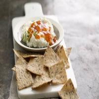 Sea Salt Crackers with Goat Cheese and Apricot Topping_image