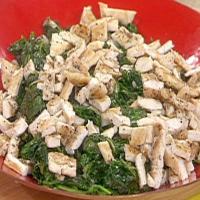 Warm Chopped Chicken Picatta Spinach Salad image