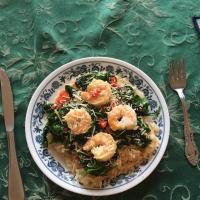 Shrimp, Leek and Spinach Risotto image
