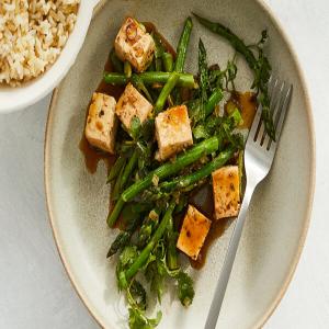 Black Pepper Stir-Fried Tofu and Asparagus image