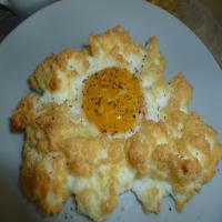 Egg in Cheese Meringue Nest image