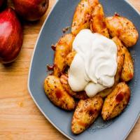 Roasted Pears with Salt and Pepper Caramel Sauce image