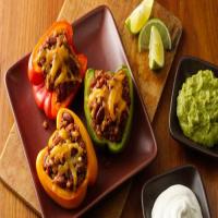 Mexican Beef- and Bean-Stuffed Peppers image