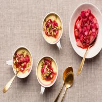 Coconut Milk Custard with Strawberry-Rhubarb Compote image