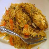 Chicken Tenders With Spicy Rice and Red Peppers image