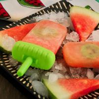 Boozy Watermelon-Kiwi Ice Pops image