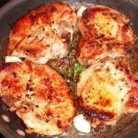 Pan-Roasted Juniper and Thyme Pork Chops image