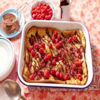 Giant Dutch Baby Pancake with Raspberries and Nutella Syrup_image