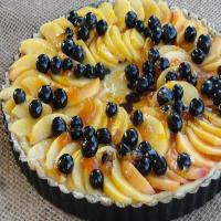 Drunken Blueberry Peach Cheesecake Tart_image