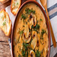 Simple Hungarian Mushroom Soup with Dill_image