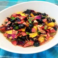 Watermelon Radish Salad with Peach and Blueberry_image