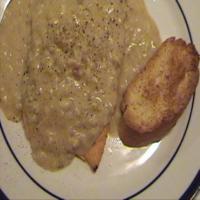 Salmon Filets With Creamy, White Wine/Crab-Meat Sauce_image