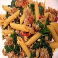 Skillet Penne with Sausage and Spinach Recipe - (4.3/5) image