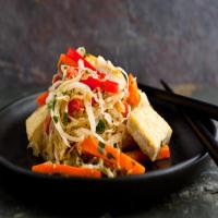 Stir-Fried Tofu With Cabbage, Carrots and Red Peppers_image