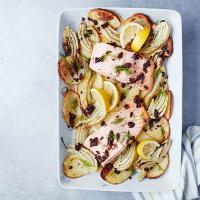 Baked salmon with potatoes & fennel image