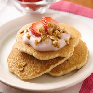Yogurt-Topped Granola Pancakes image