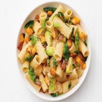 Rigatoni with Butternut Squash, Brussels Sprouts and Bacon_image