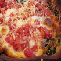 Easy Chicago Style Spinach Pizza image