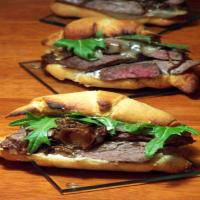 Croissant Steak Sandwiches With Caramelized Onions and Horseradi_image