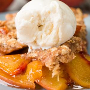Healthier Skillet Peach Crisp Recipe by Tasty_image