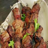 Argentinean Skewers with Sherry Vinegar Steak Sauce and Grilled Scallions image