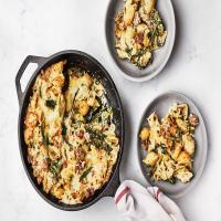 Baked Pasta Shells with Sausage and Greens image