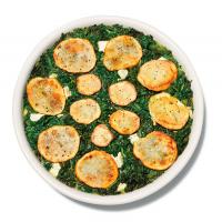 Curry-Creamed Spinach and Tofu (or Pork) With Potato Crust image