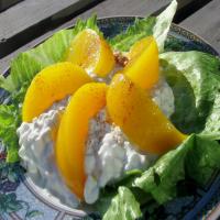 1950s Picture Salad: Peach and Cottage Cheese_image