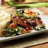Beef Sirloin Steak with Baby Spinach image